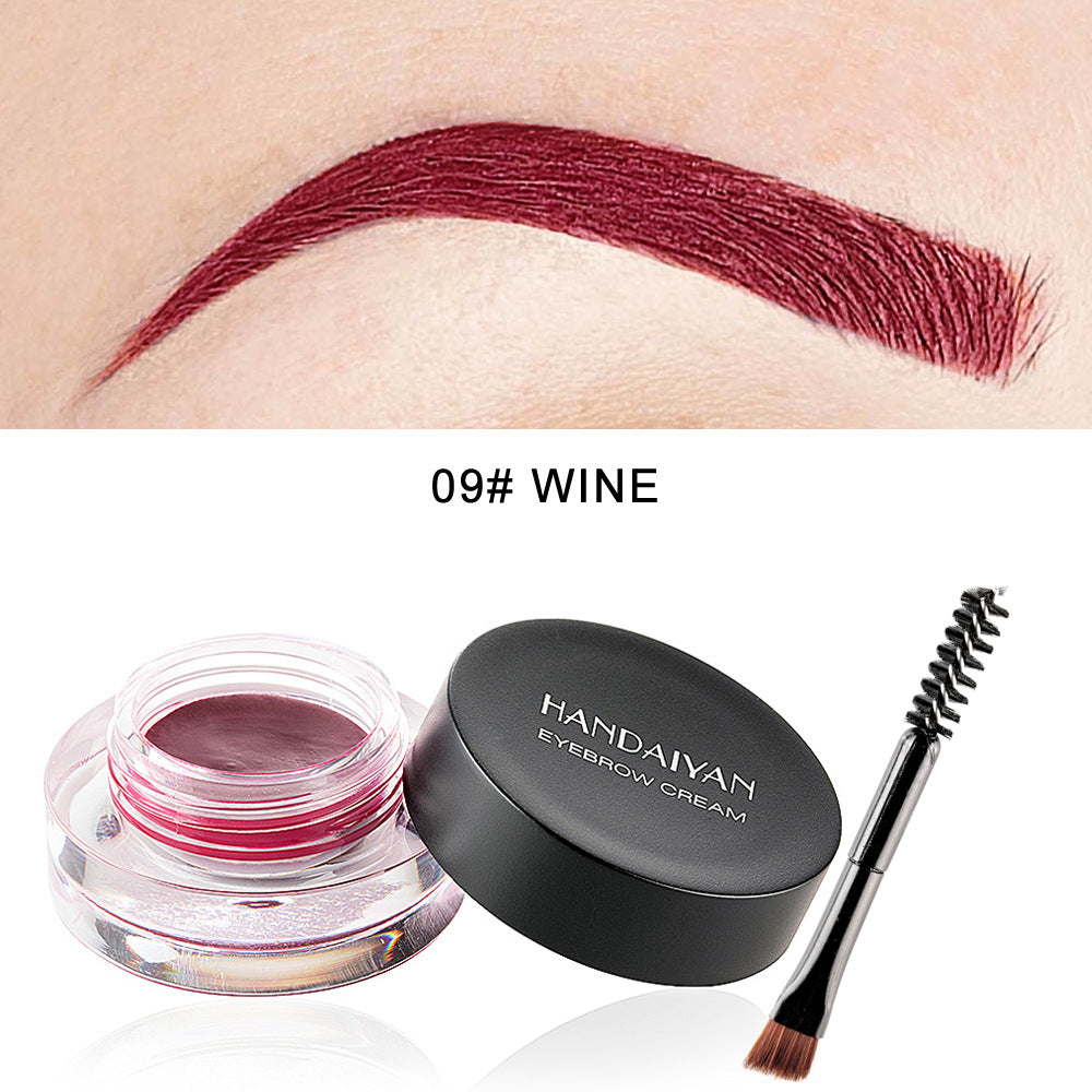 12-Color Waterproof Eyebrow Dye Cream - Harajuku Style