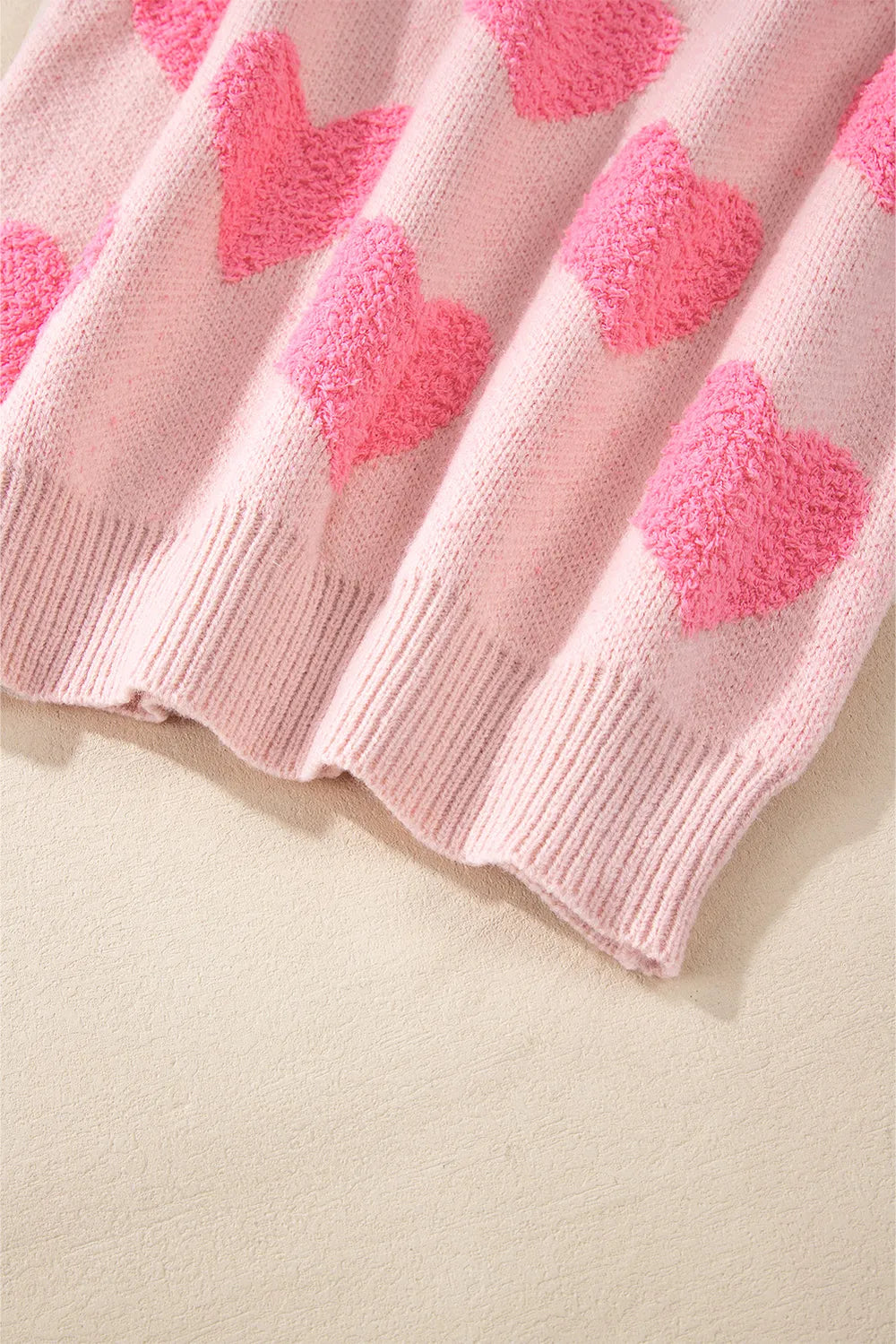 Valentine's Day Heart Jacquard Sweater