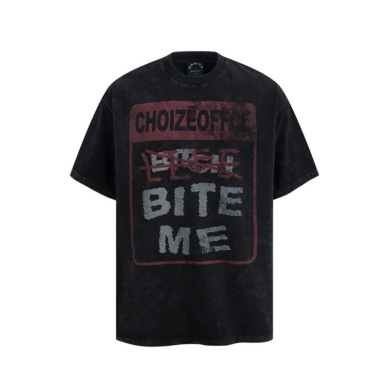 Couples Water-Washed Pure Cotton Short Sleeve Tee