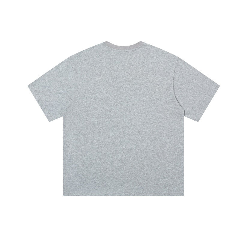 Harajuku Color Block Patch Printed Loose Fit Tee