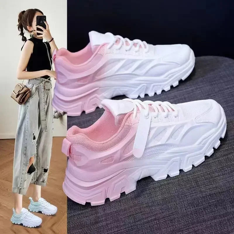 Harajuku Style Women’s Breathable Platform Sneakers