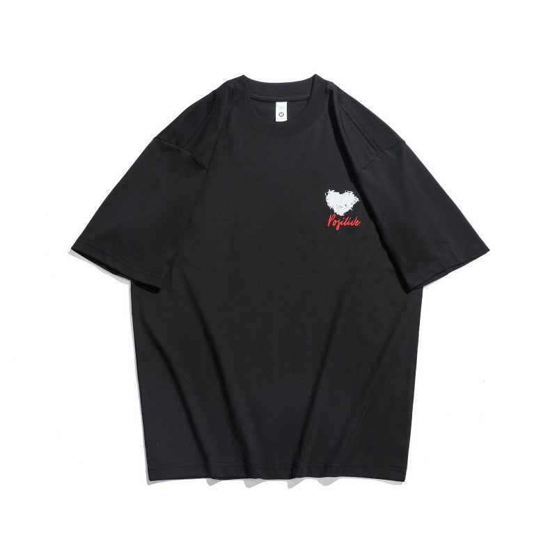 Harajuku Style Loose Fit Printed Round Neck T-Shirt