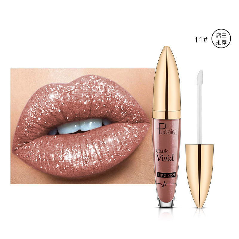 Glitter Flip Matte Pearl Lip Gloss - Diamond Finish