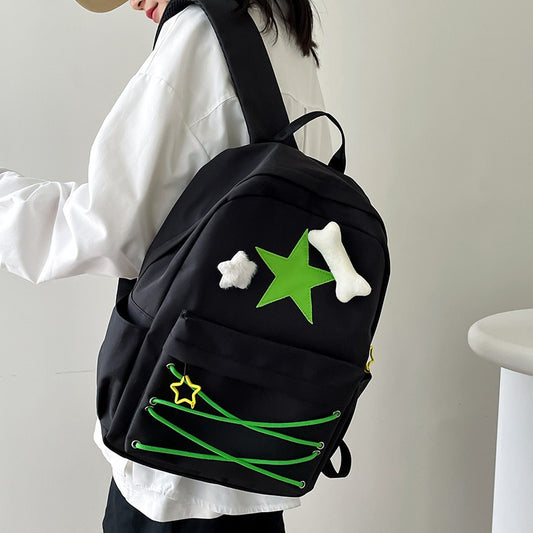 Harajuku Cute Five-Pointed Star Backpack for Girls