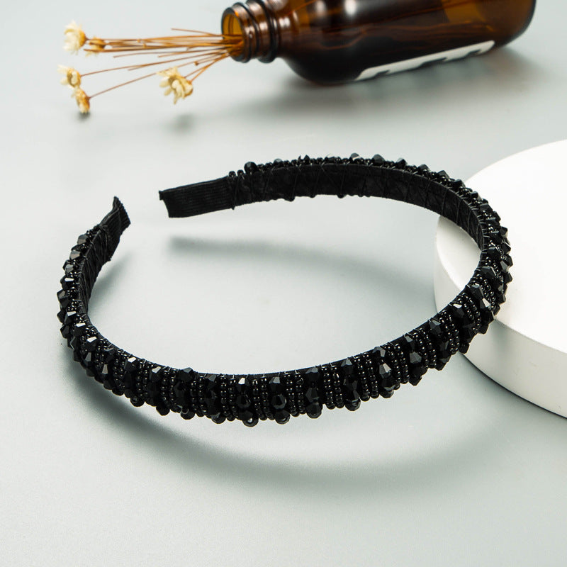 Handmade Crystal Edge Hair Band - Harajuku Style