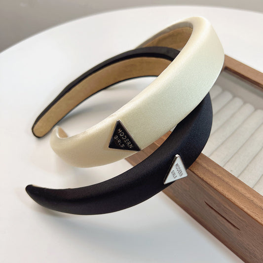 Thick Sponge Triangle Headband - Mercerized Satin