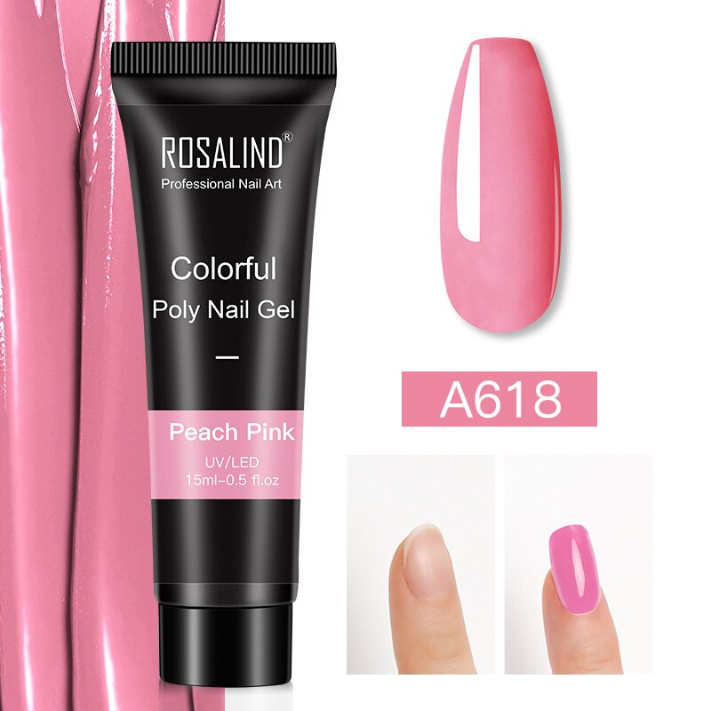 Glitter Poly Nail Gel Extension - 15ml Nail Polish for Manicure