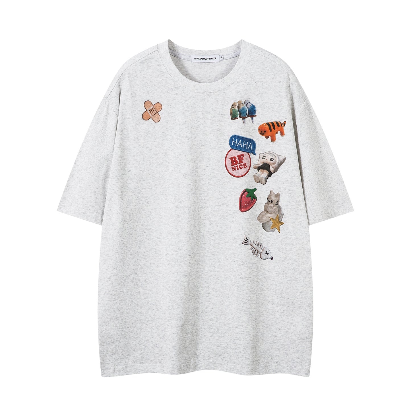 Street Fun Cartoon Print T-Shirt - Unisex Casual Top