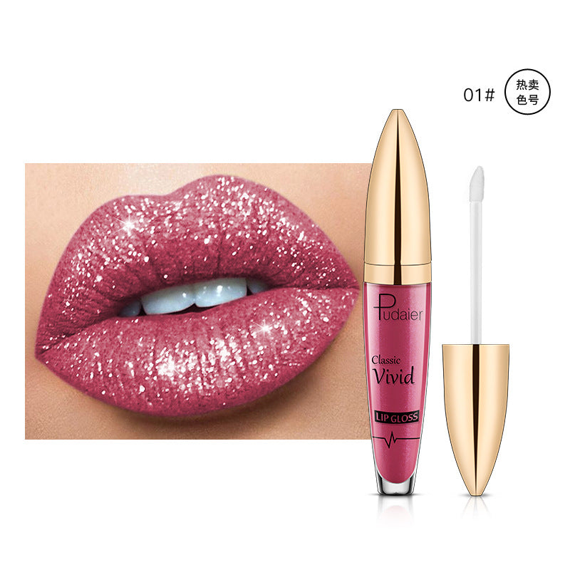 Glitter Flip Matte Pearl Lip Gloss - Diamond Finish