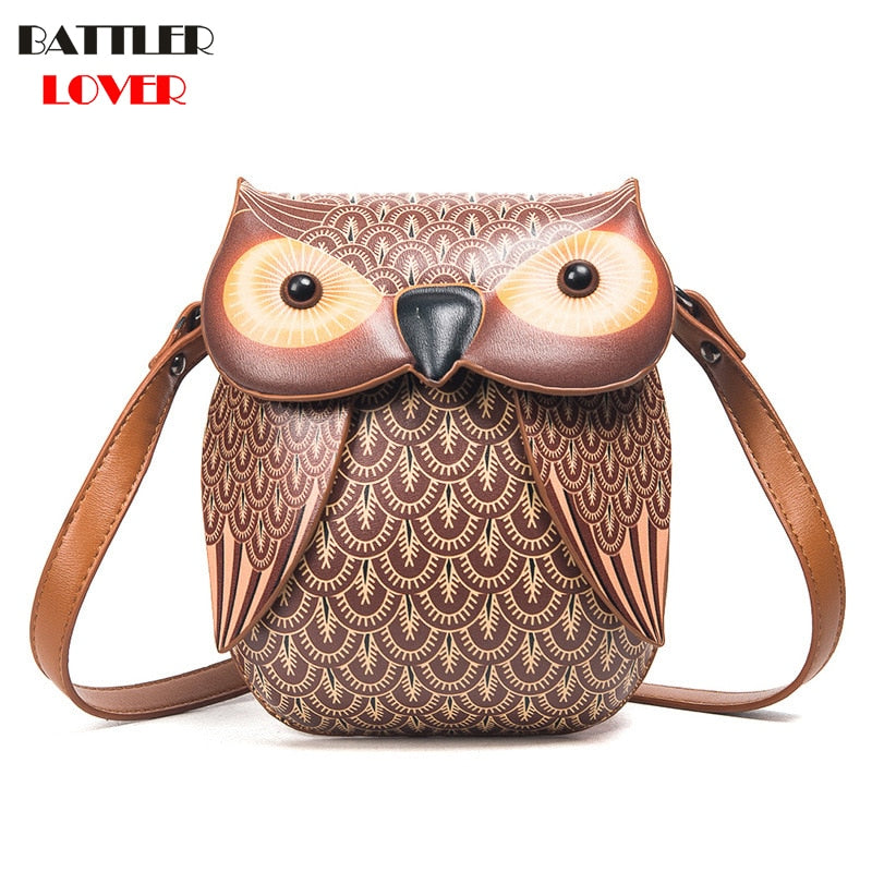 Playful Owl Shoulder Bag for Summer Girls