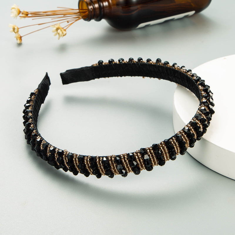Handmade Crystal Edge Hair Band - Harajuku Style