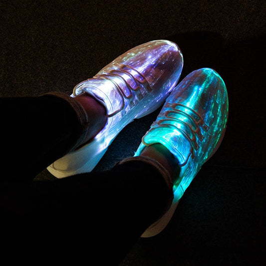 LED Fiber Optic Sneakers - Glow in the Dark Shoes