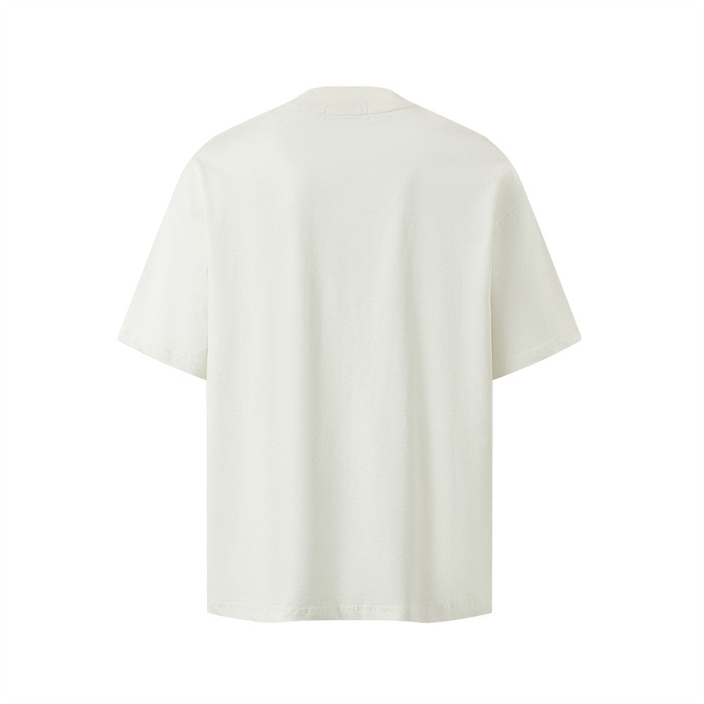 Harajuku Style Abstract Graphic Print T-Shirt for Men