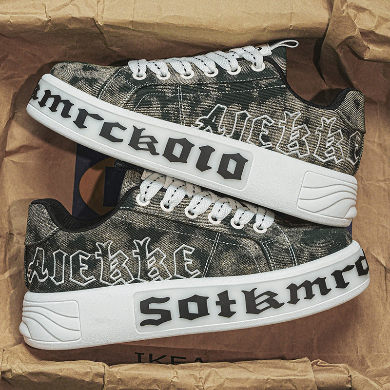 Harajuku Style Men's Camouflage Low Cut Shoes