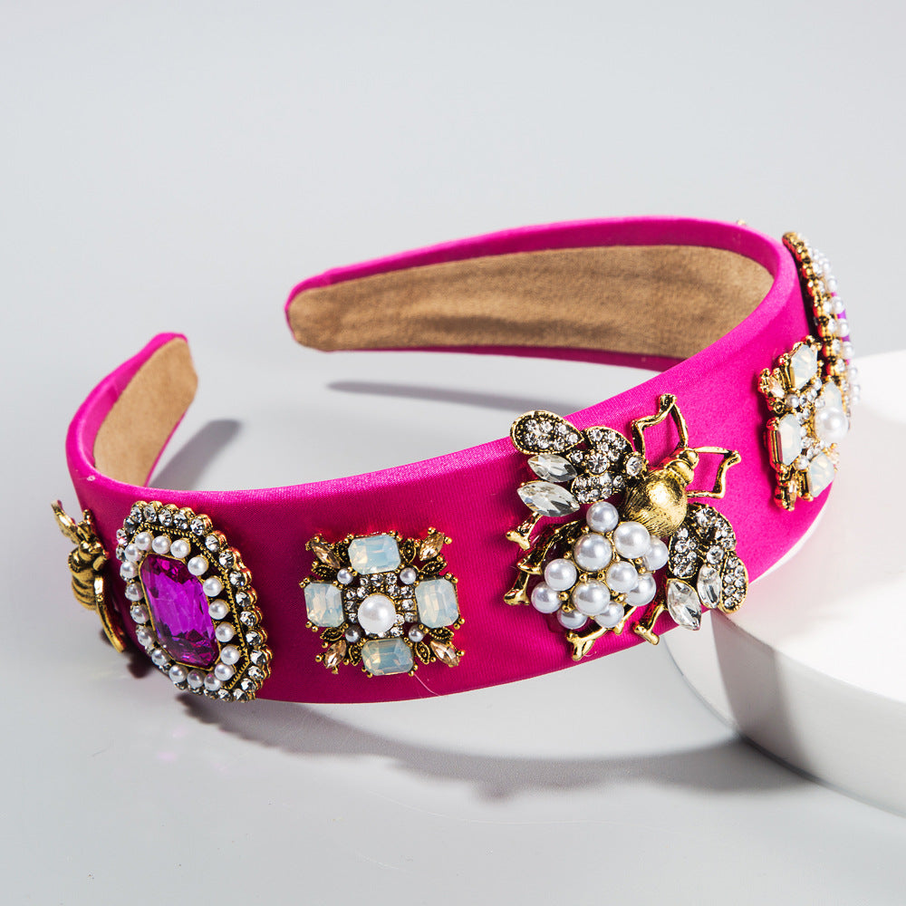 Creative Baroque Rhinestone Pearl Headband