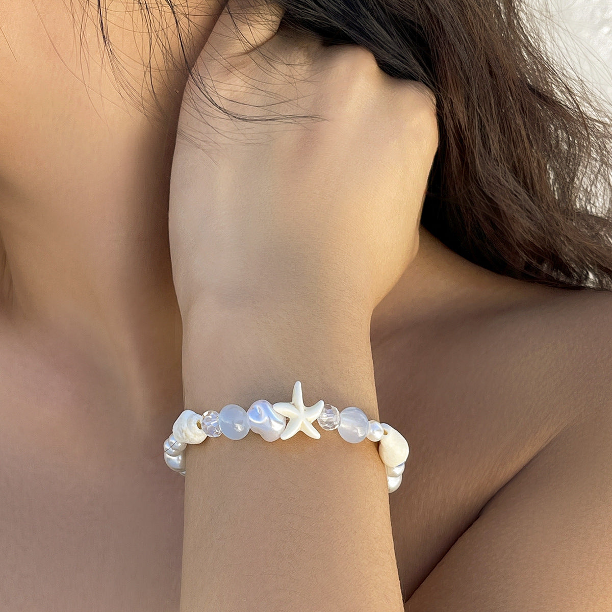 Magnetic Heart-Shaped Star Pendant Tassel Bracelet Set