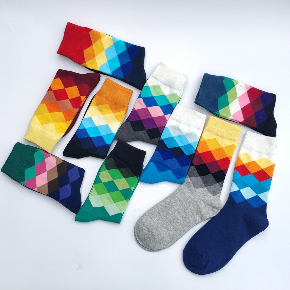 Harajuku Style Colorful Cotton Socks - 10 Pairs