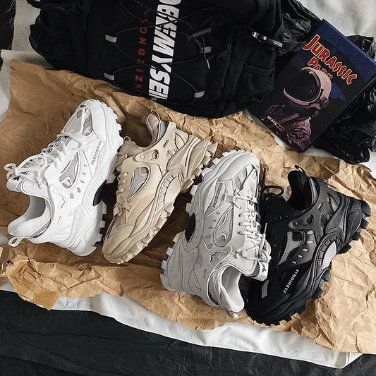 Harajuku Style Men's Luminous Thick Soled Sneakers