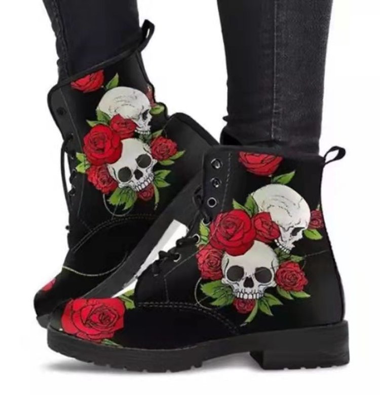 Harajuku Style Gothic Combat Boots for Women