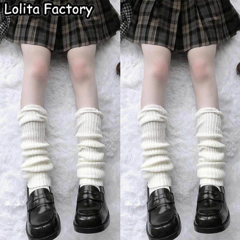 Japanese Lolita Sweet Girl Leg Warmers - Knitted Foot Covers
