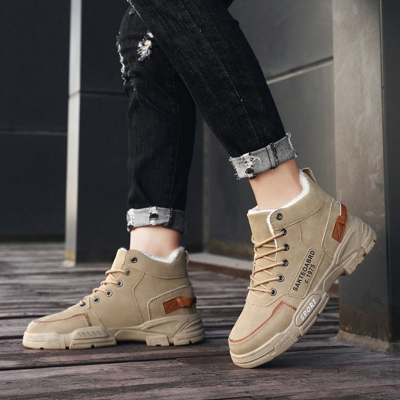 Cotton Men's Mid Top Work Boots