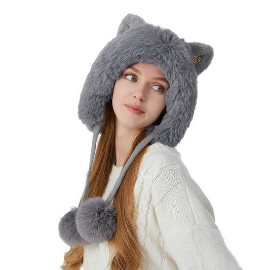 Cute Cat Ear Knitting Hat - Warm Wool Fashion