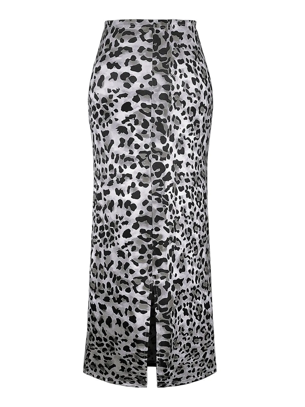 Honey Slit Leopard Midi Skirt - Harajuku Fashion