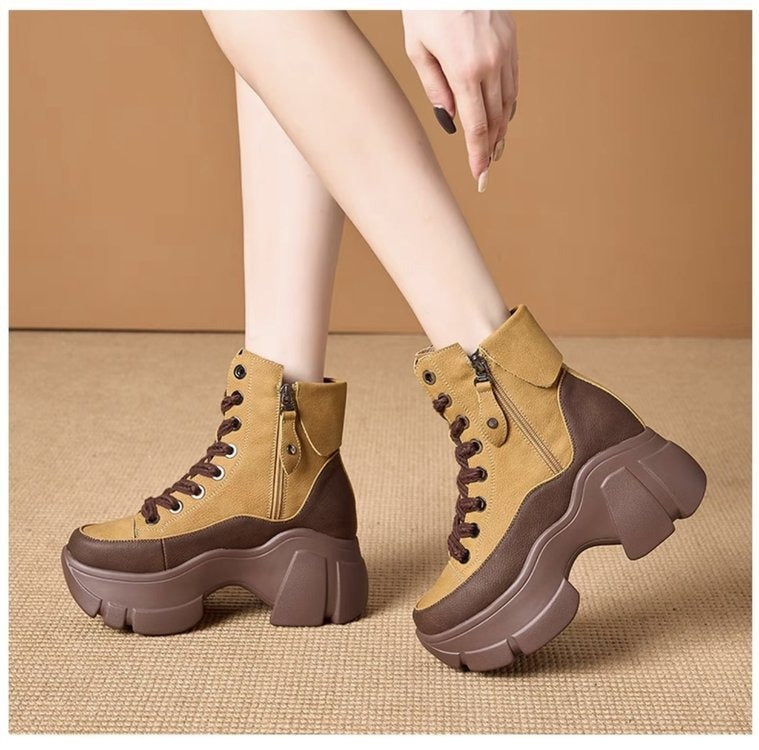 Playful Plush Dad Shoes - Retro Boots for Women