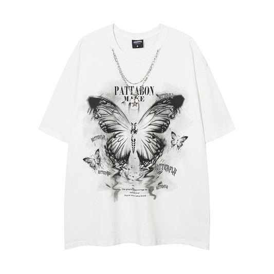 High Street Butterfly Print T-Shirt