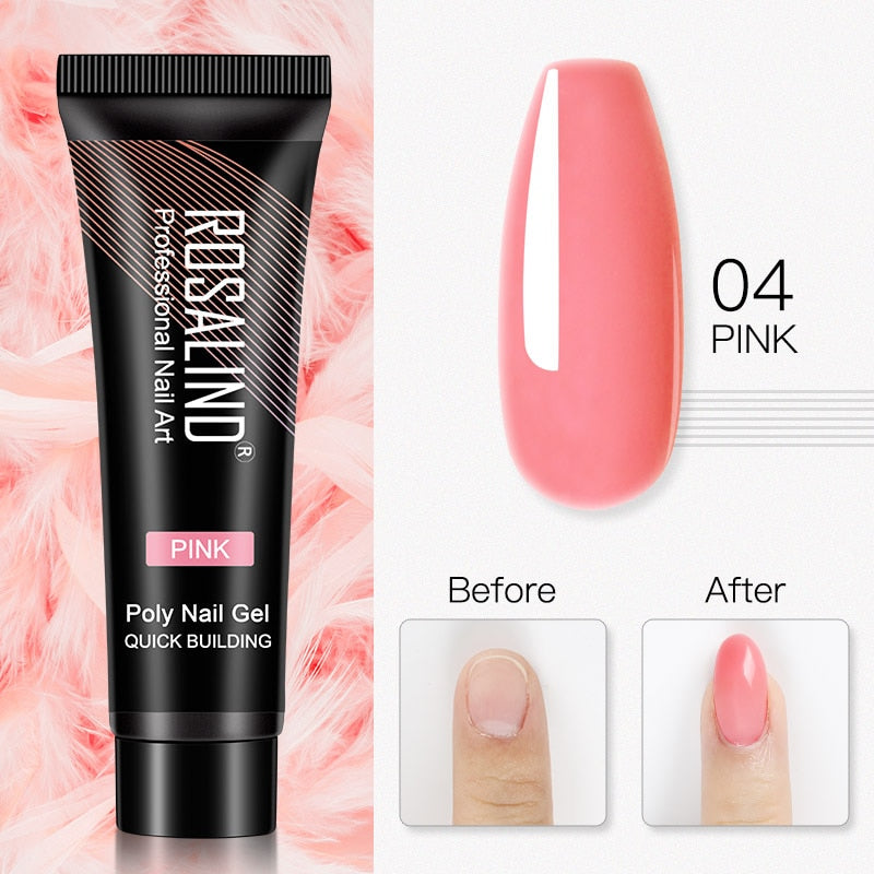 Glitter Poly Nail Gel Extension - 15ml Nail Polish for Manicure