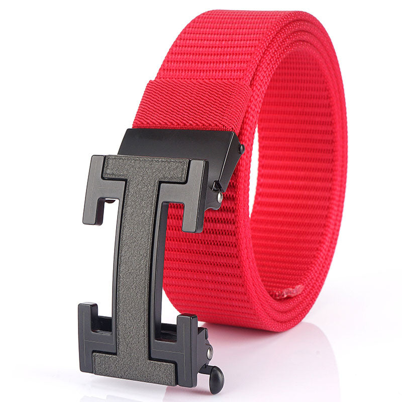 Men's Nylon Automatic Buckle Casual Belt
