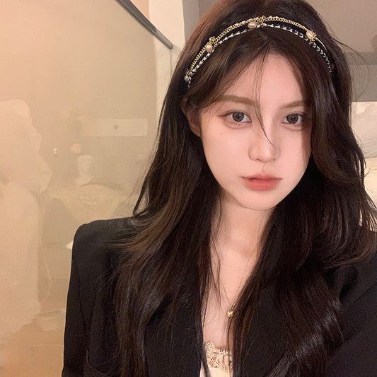 French Girl Pearl Chain Headband