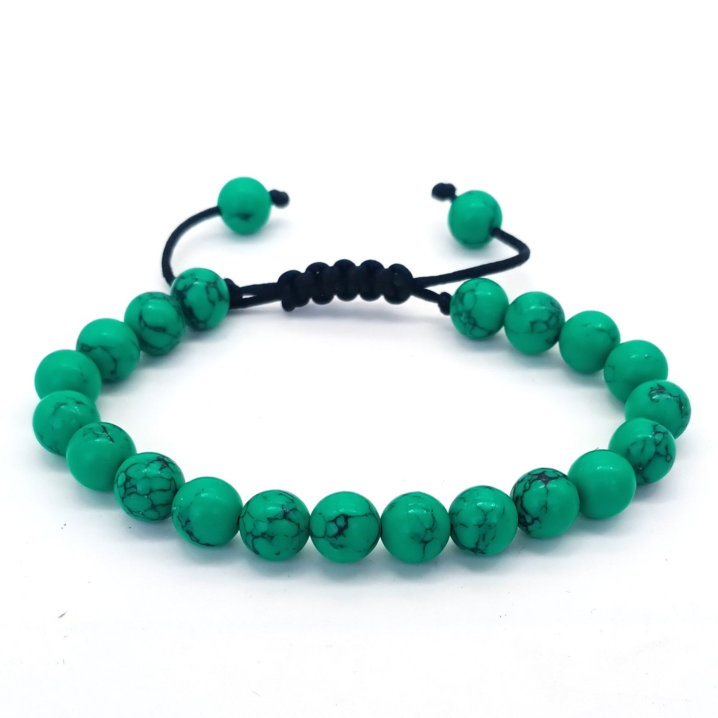 8mm Tiger Eye Stone Beads Bracelet - Adjustable & Braided