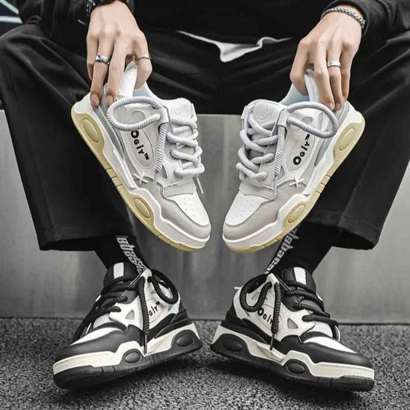 Harajuku Style Skateboard Sneakers for Men