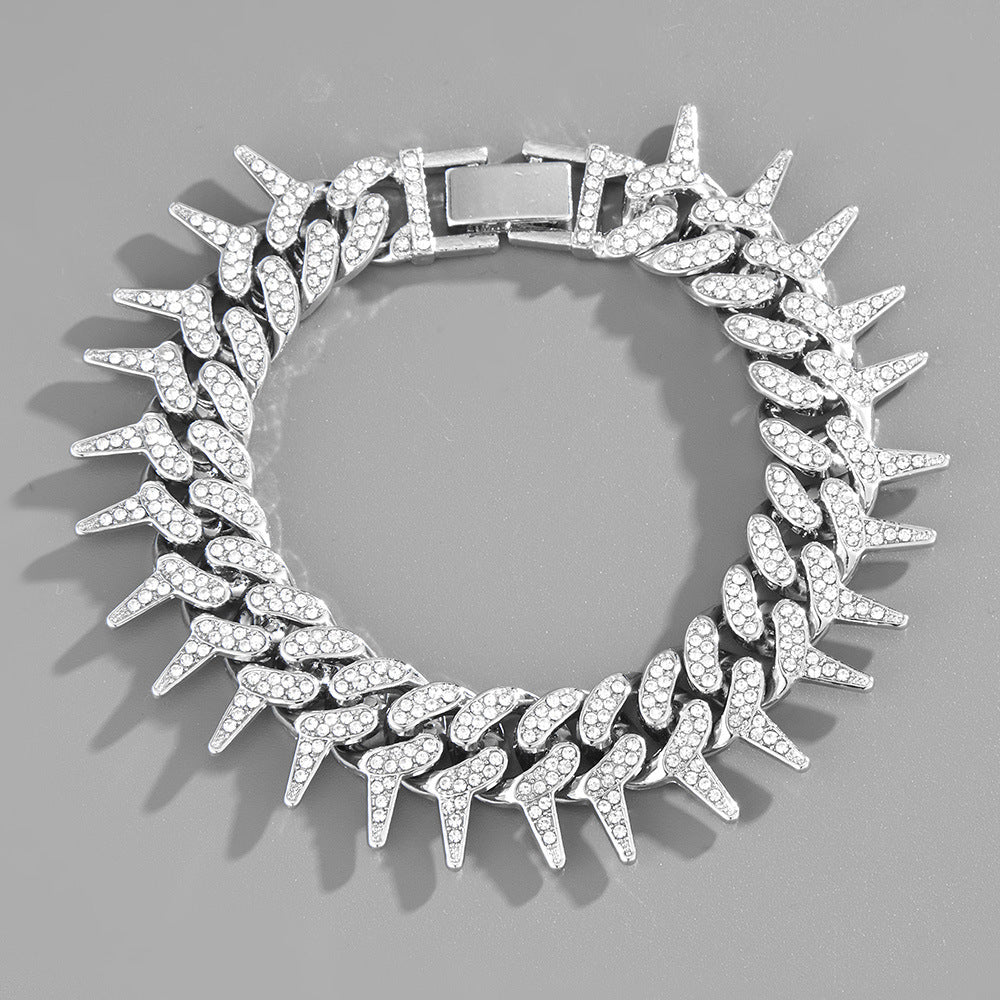 Men's Harajuku Thorns Cuban Necklace - Hip Hop Spike Chain