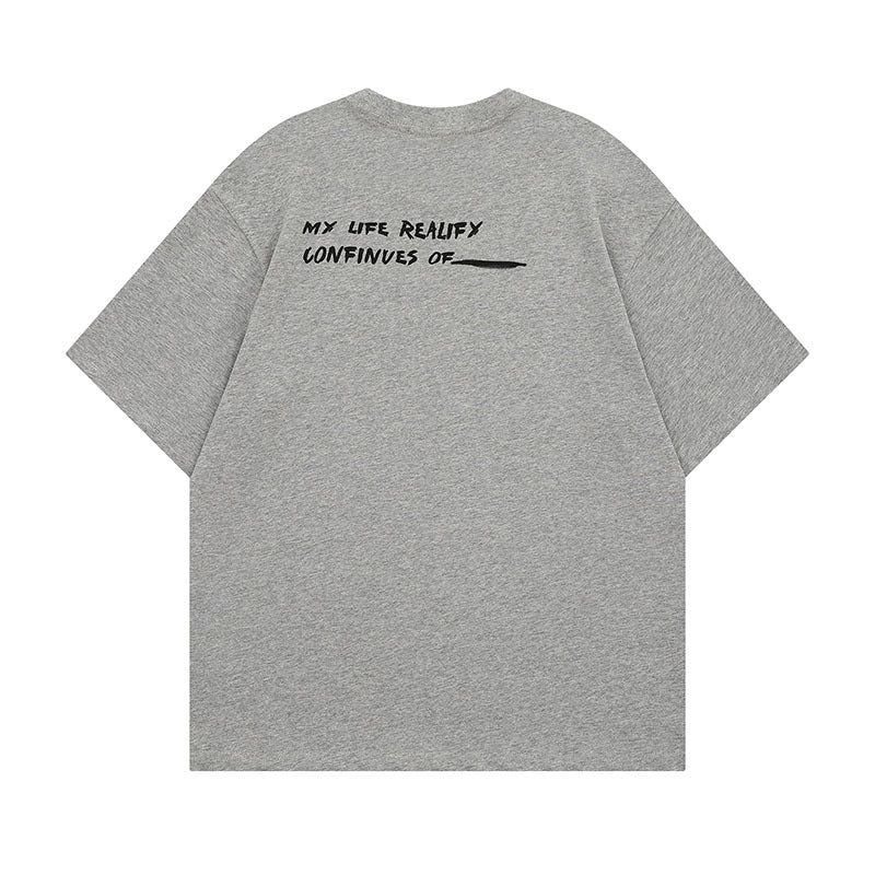 Harajuku Style Cotton Short Sleeve T-Shirt for Men and Women