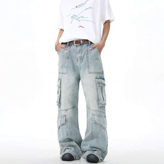 Harajuku Style Loose Straight Leg Denim Pants