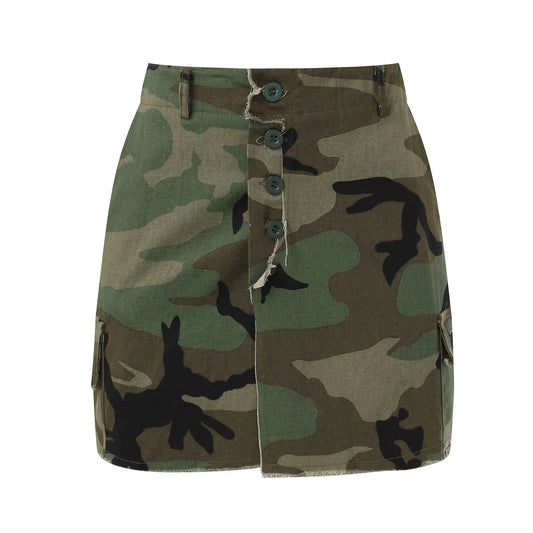 Playful Camouflage Pocket Skirt for Women