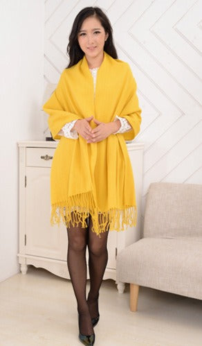 Harajuku Style Color Grid Imitation Cashmere Scarf