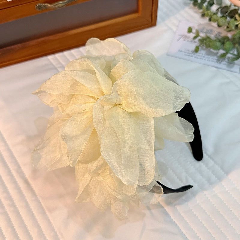Oversized Handmade Fabric Flower Headband
