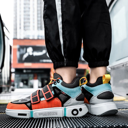 Playful Harajuku Style Men’s Running Shoes - Lace Up Sport Shoes