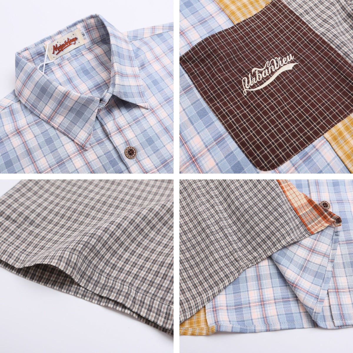 Summer Color Block Short Sleeve Shirt