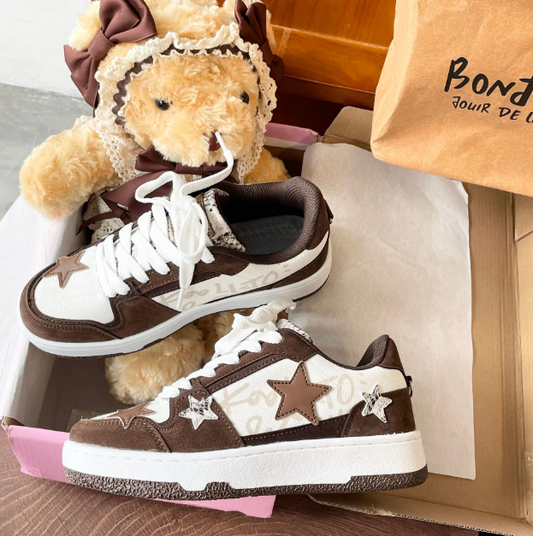 Harajuku Retro Pentagram Sneakers – Versatile Casual Board Shoes