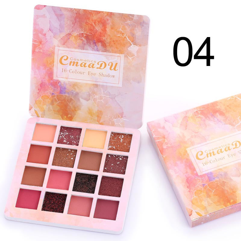 16 Vibrant Shades of Waterproof Shiny Eyeshadow