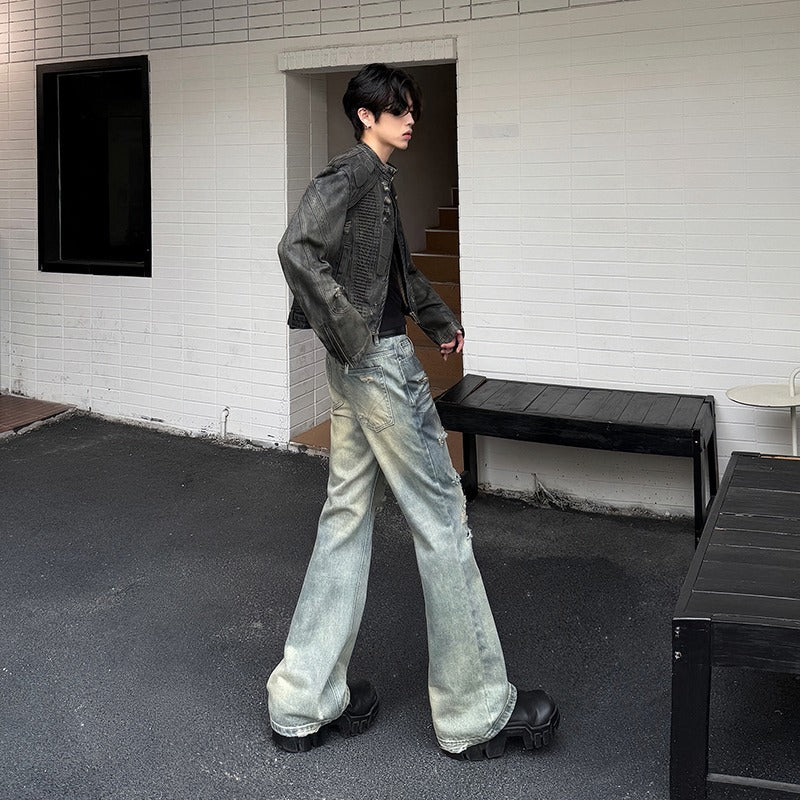 Harajuku Retro Ripped Loose Fit Jeans for Men