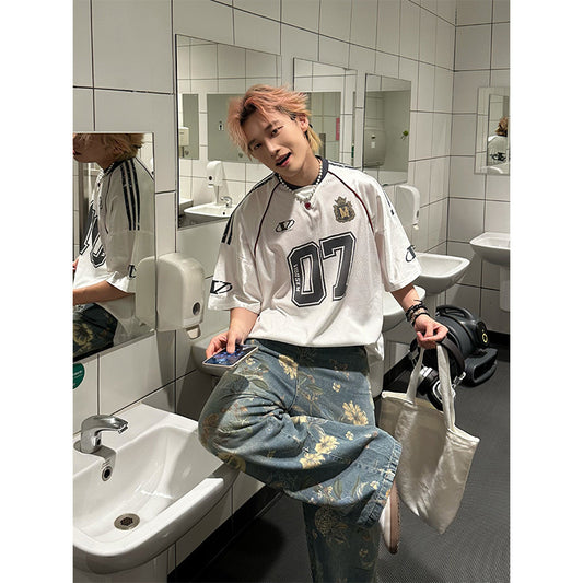 Quick Drying Mesh V-Neck Racing Suit Top