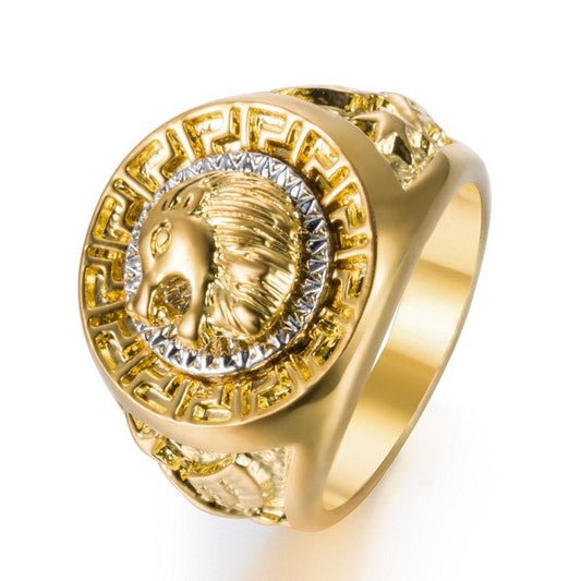 Harajuku Style Lion Championship Ring - Hip Hop Gold Ring
