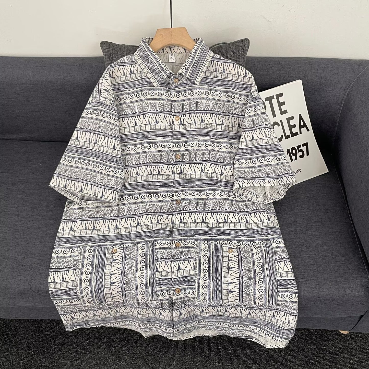 Loose Casual Collar Half Sleeved Shirt