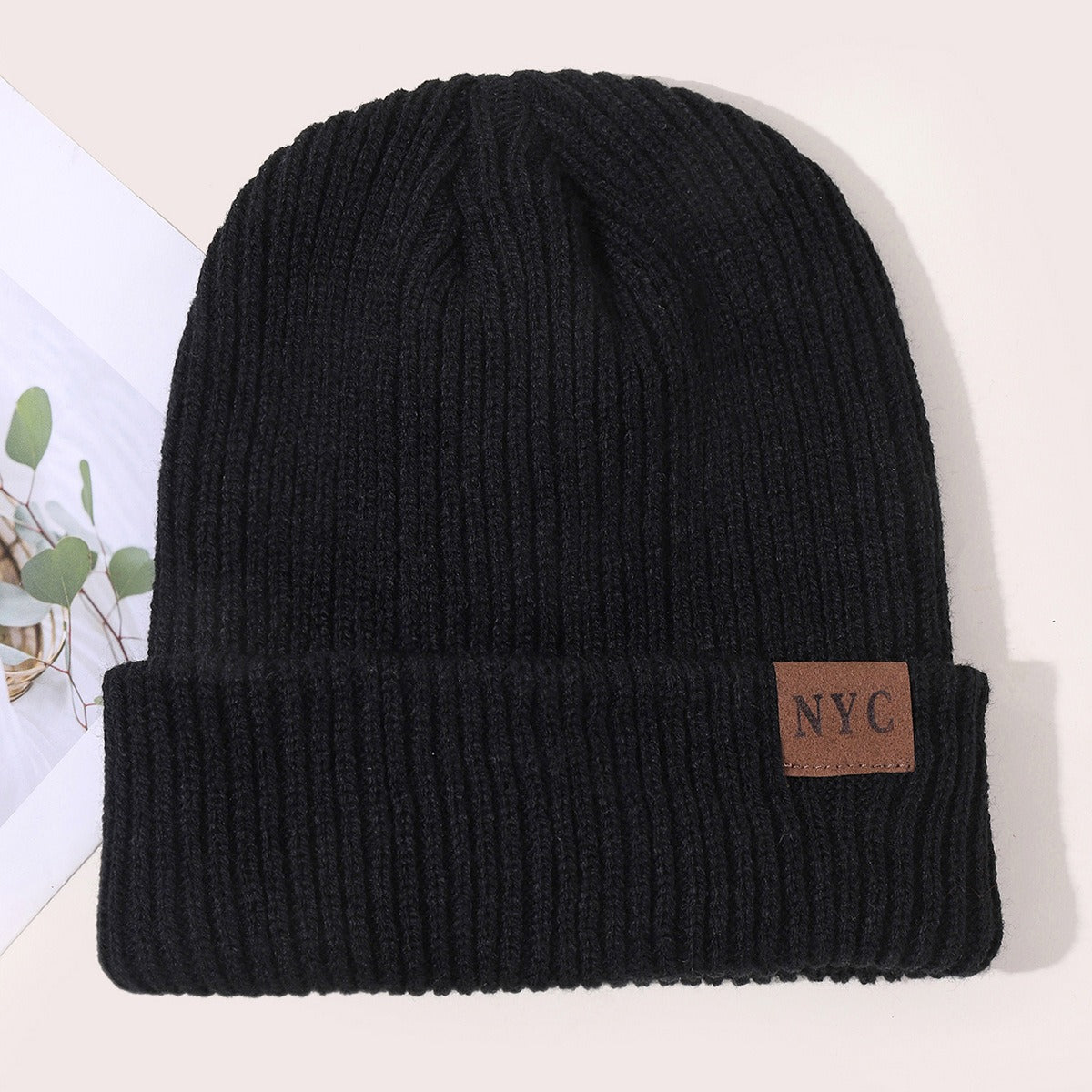 Harajuku Solid Color Warm Windproof Knitted Cap