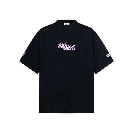 Embroidered Letter Short Sleeve T-Shirt - Harajuku Style